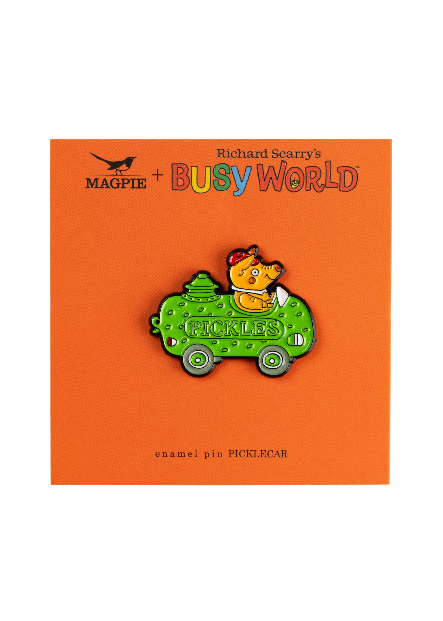 Magpie - Richard Scarry Pickle Car Enamel Pin
