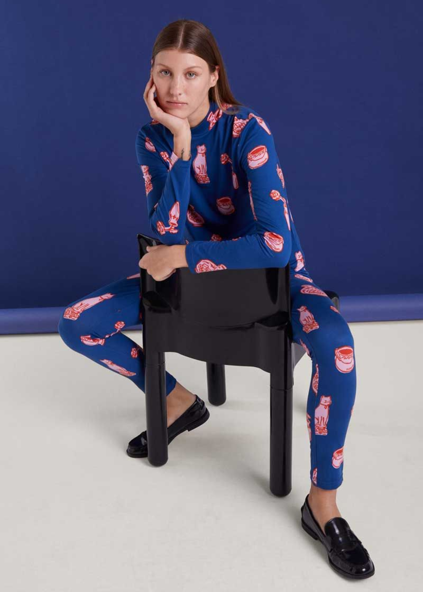 Compañia Fantastica - Cat Ceramics Long Sleeve Top