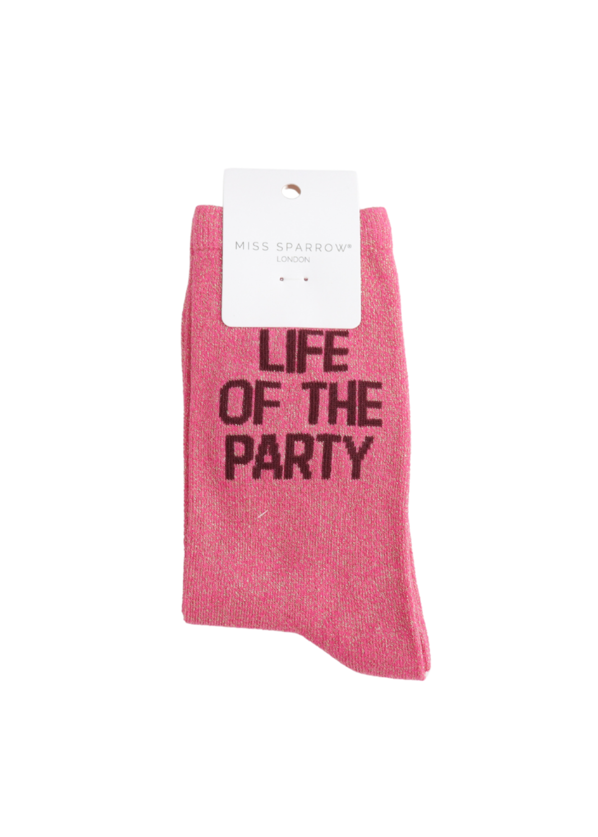 Miss Sparrow - Glitter Statement ‘Life of the Party’ Socks