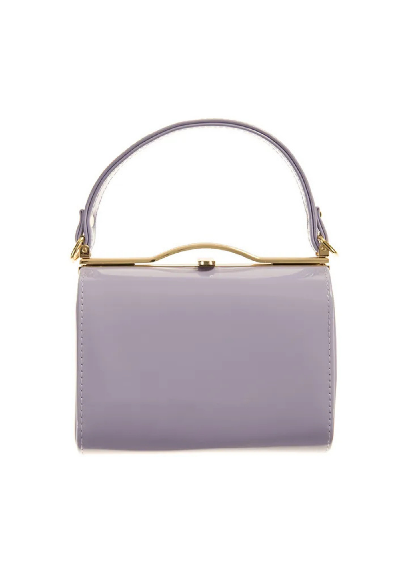 The Edit - Retro Clasp Shoulder Bag in Lilac