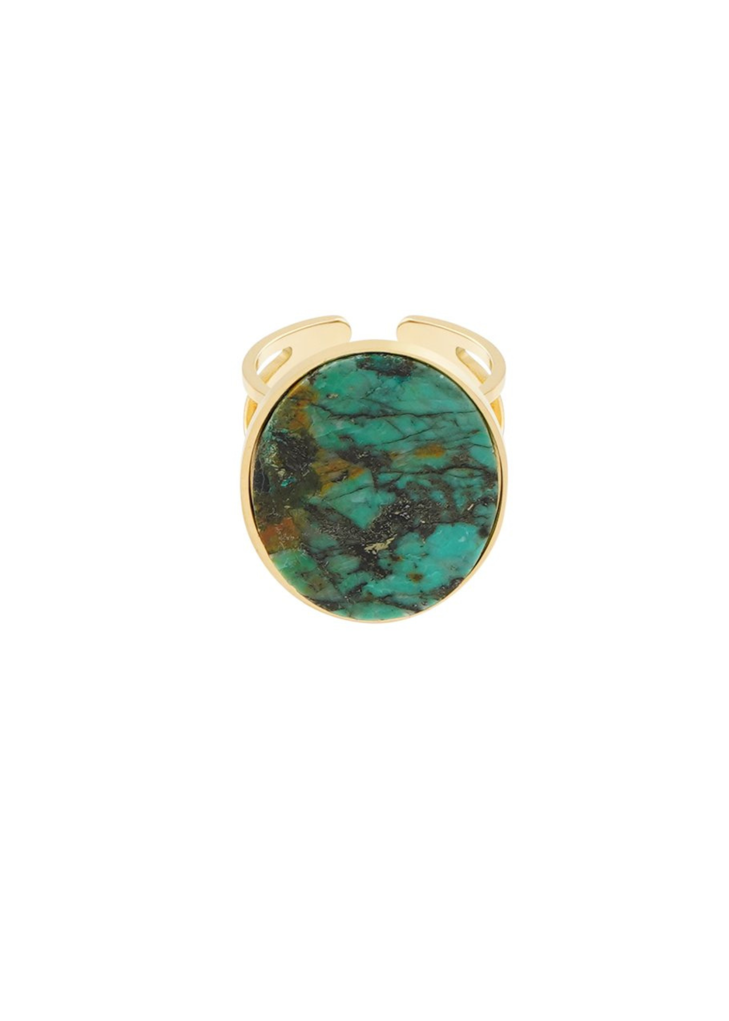 The Edit - Large Oval Turquoise Stone Ring