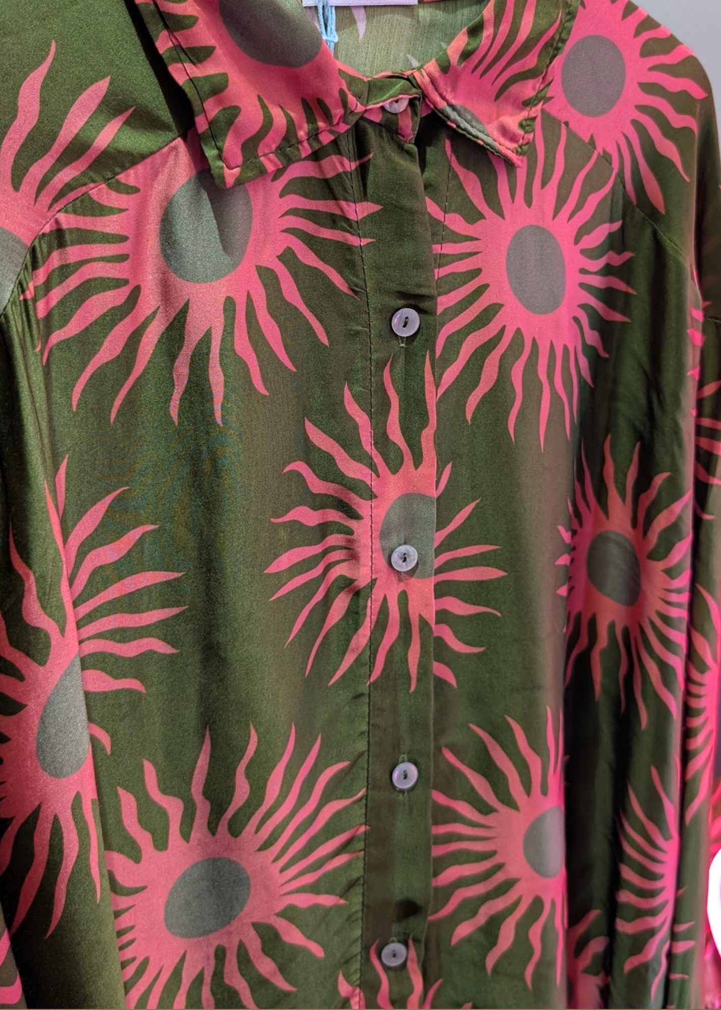 The Edit - Green and Pink Sun Shirt