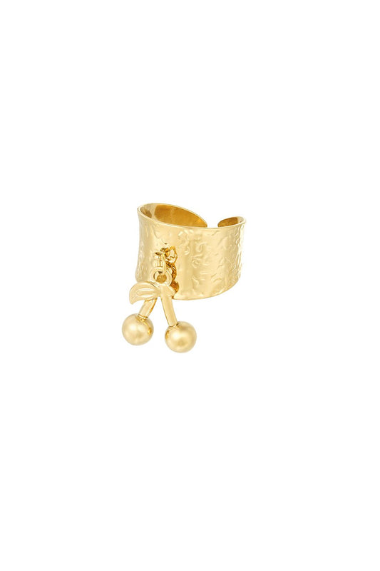 The Edit - Sweet Cherry Ring in Gold