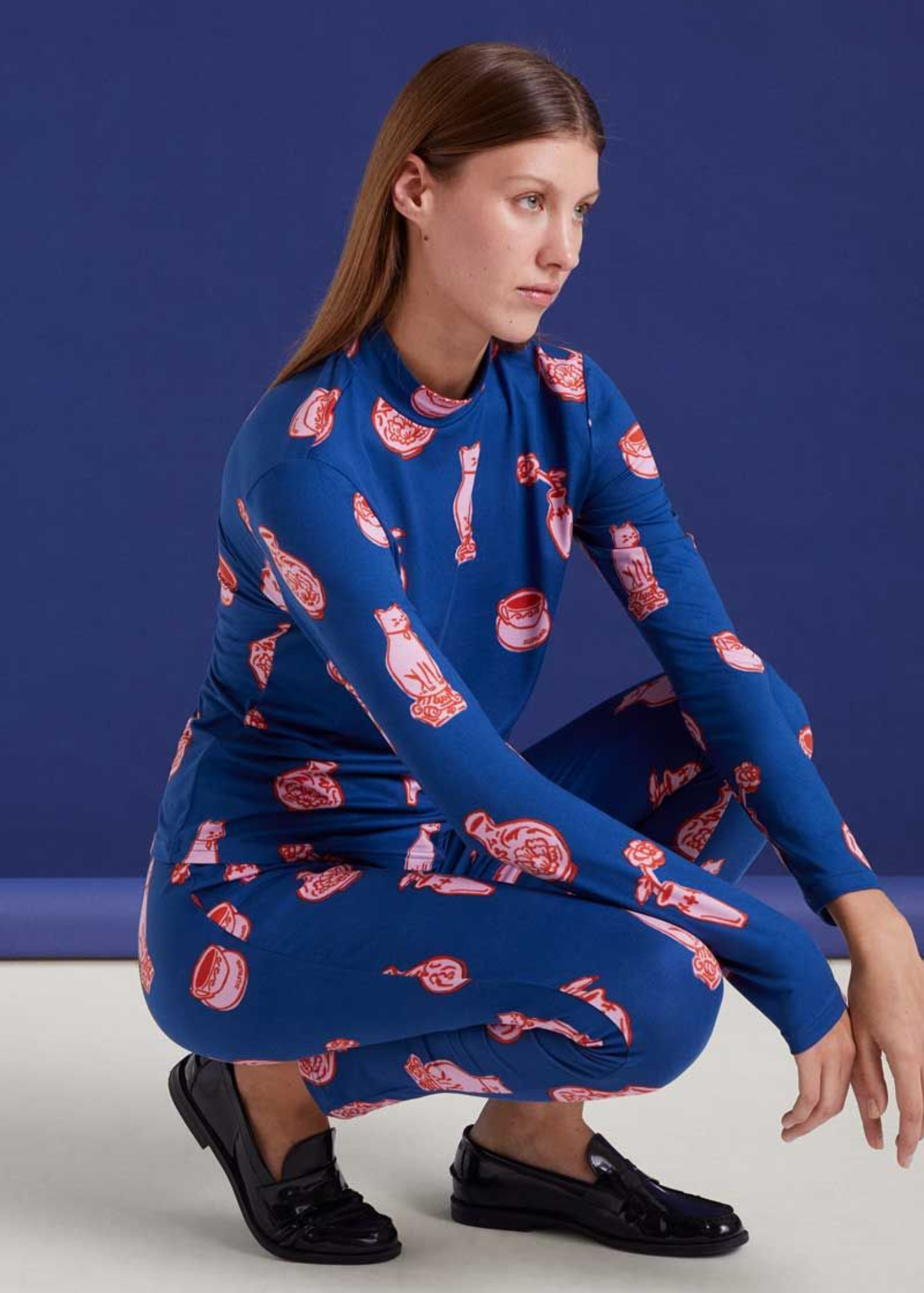 Compañia Fantastica - Cat Ceramics Long Sleeve Top