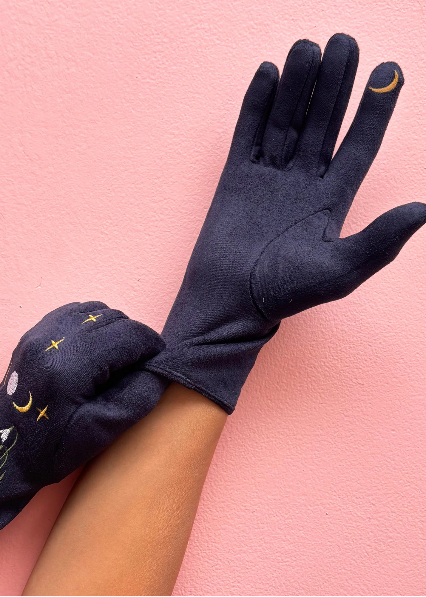 House of Disaster - Secret Garden Embroidered Moth Gloves