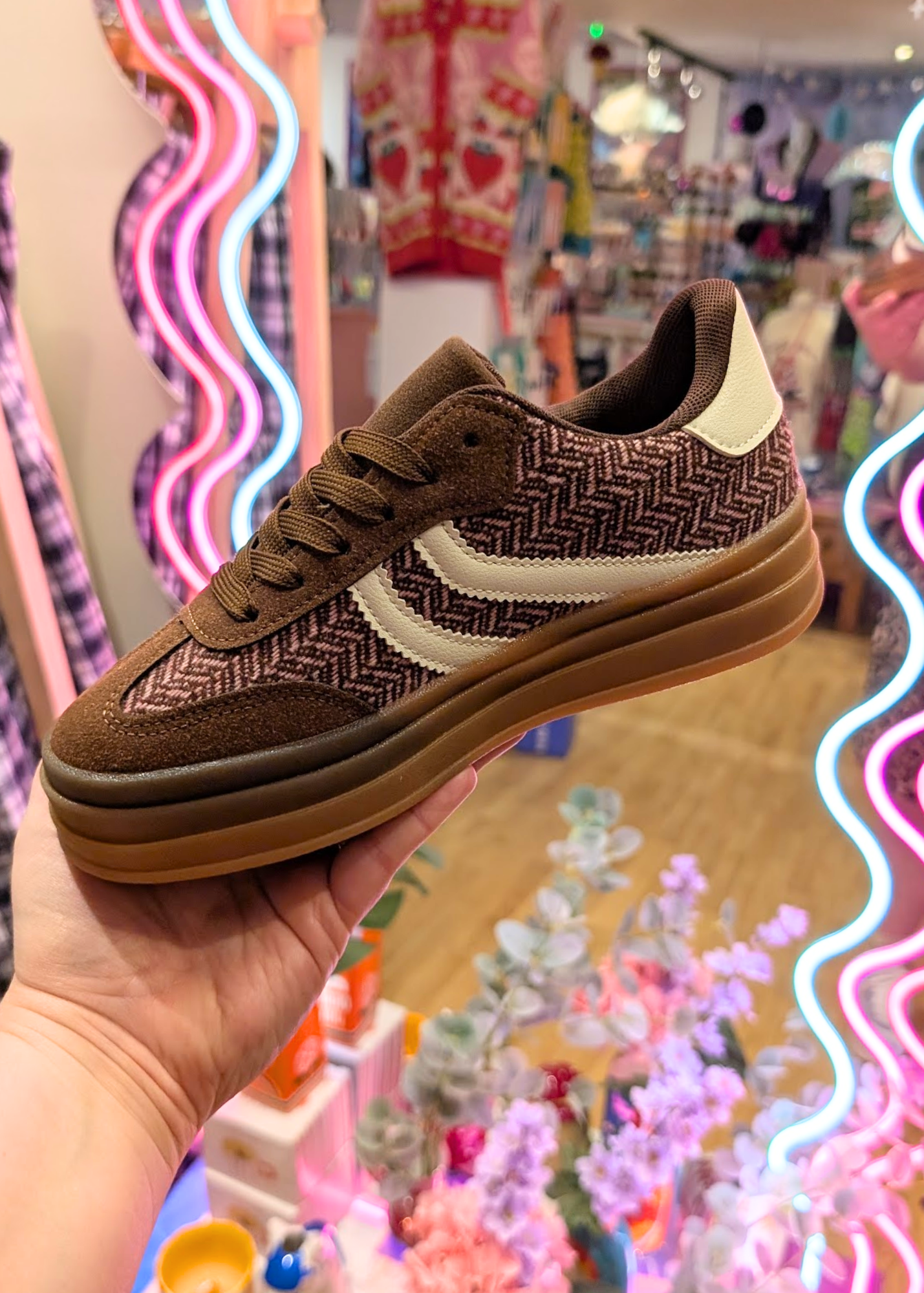 The Edit - Maroon Platform Trainers