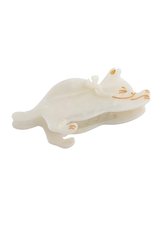 The Edit - Sleeping Cat Hair Claw in White