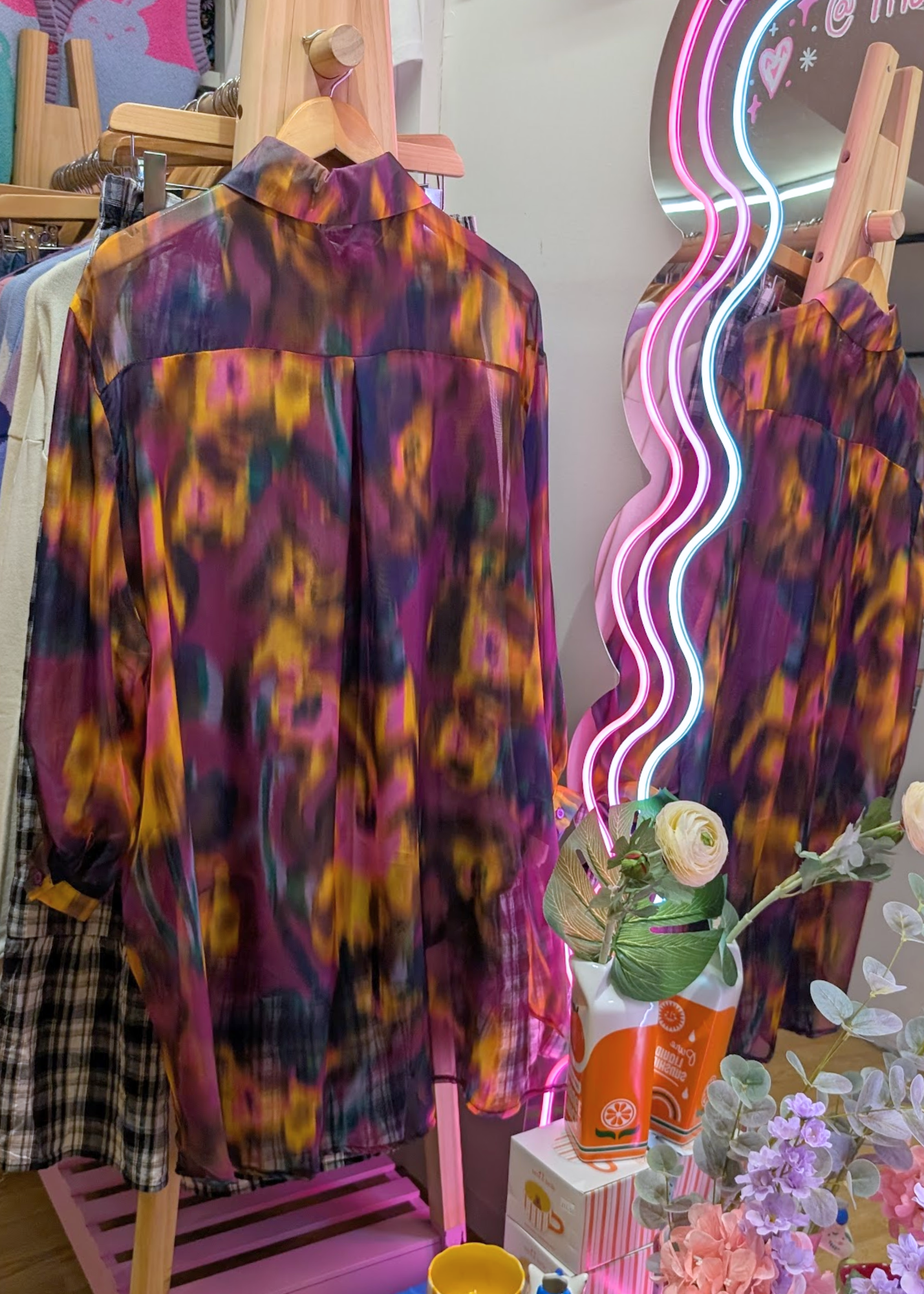 The Edit - Abstract Colourful Sheer Shirt