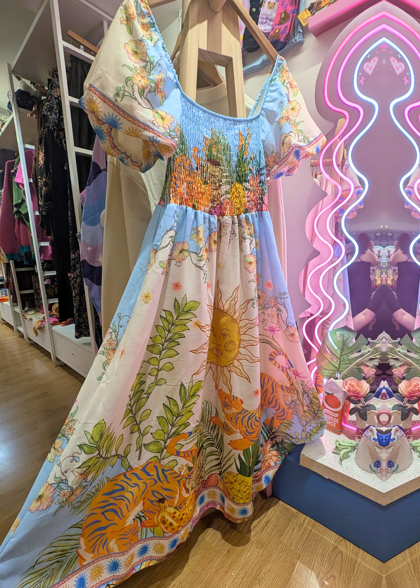 The Edit - Cosmic Sunshine & Tiger Maxi Sun Dress