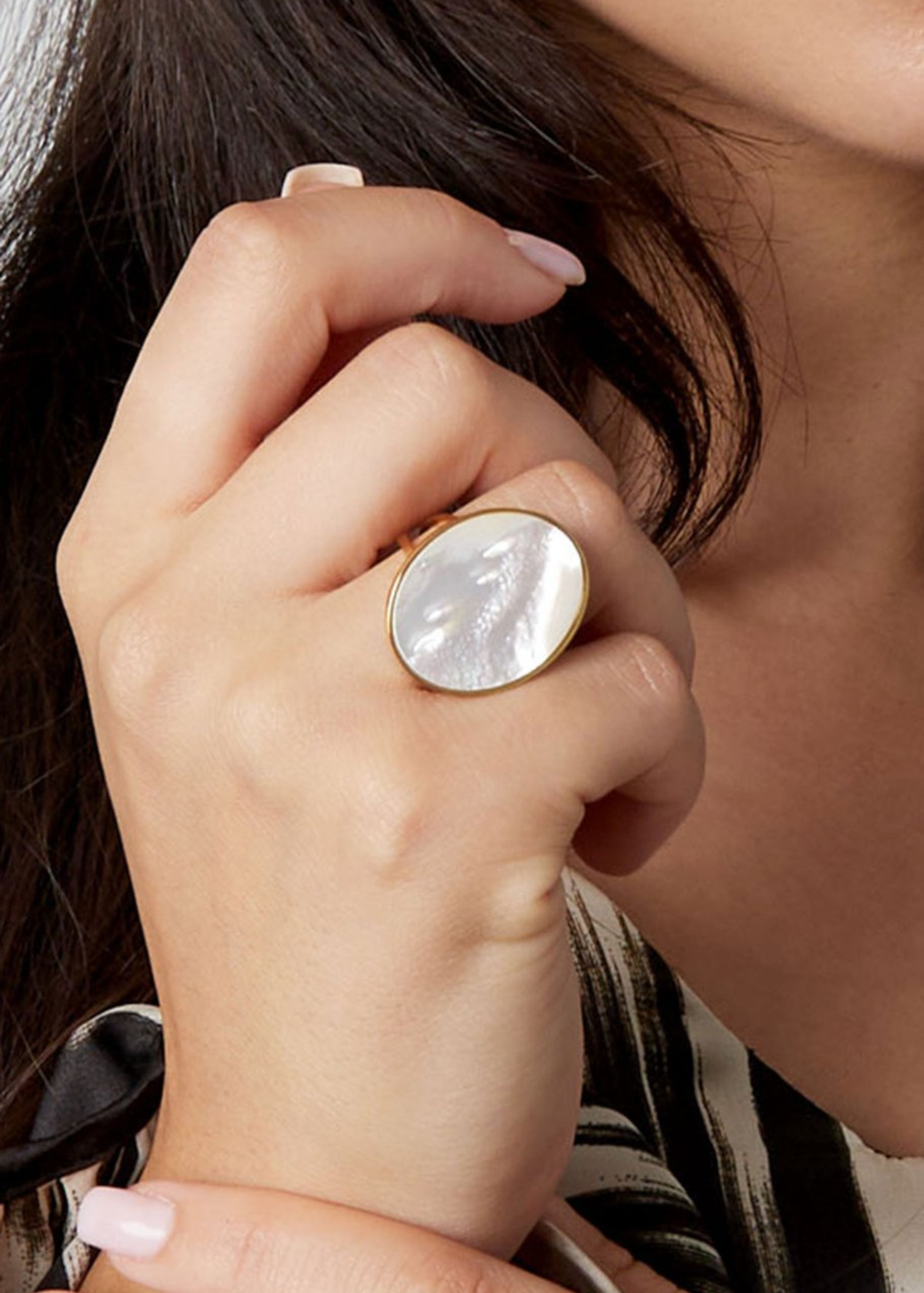 The Edit - Large Oval Turquoise Stone Ring