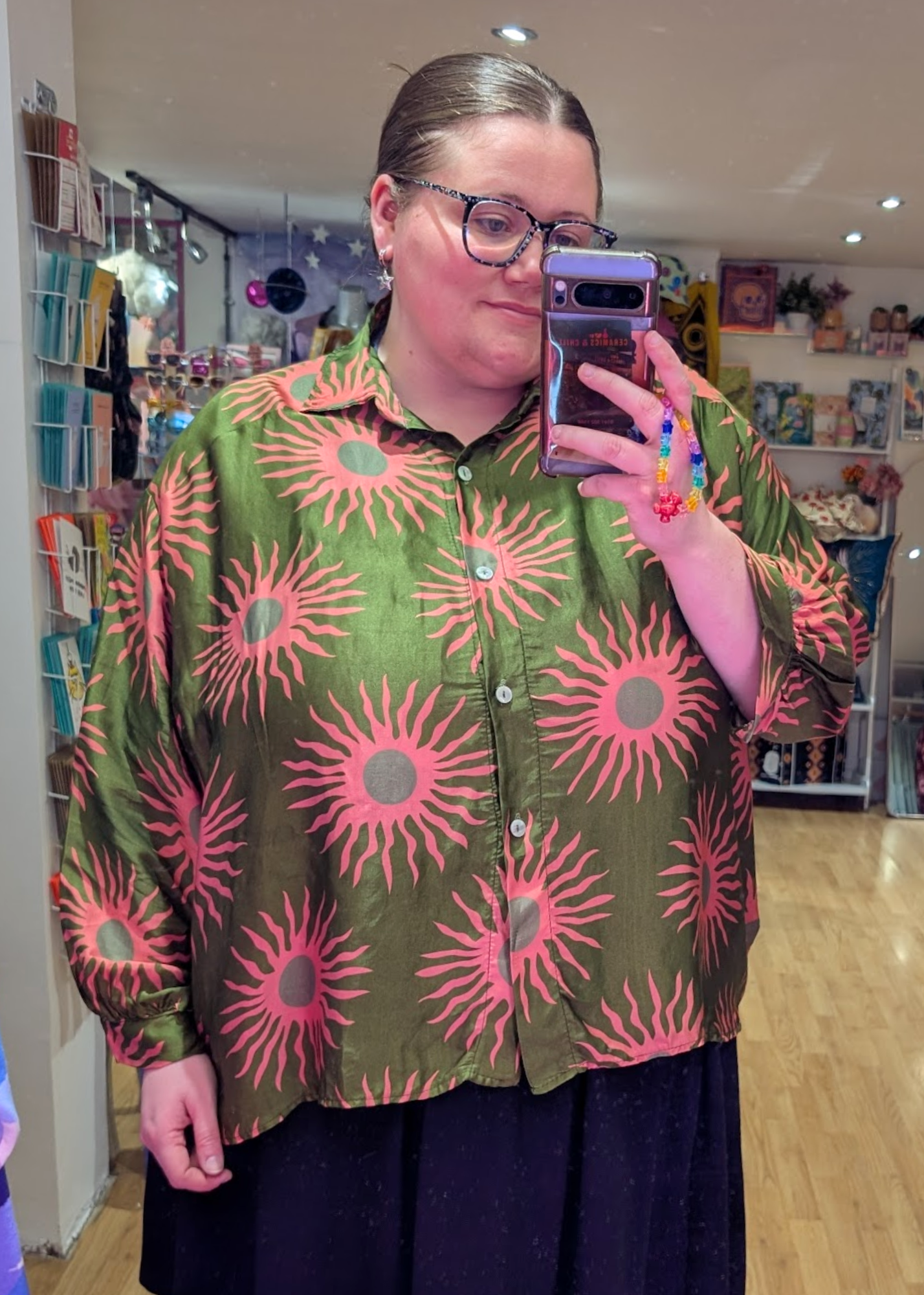 The Edit - Green and Pink Sun Shirt