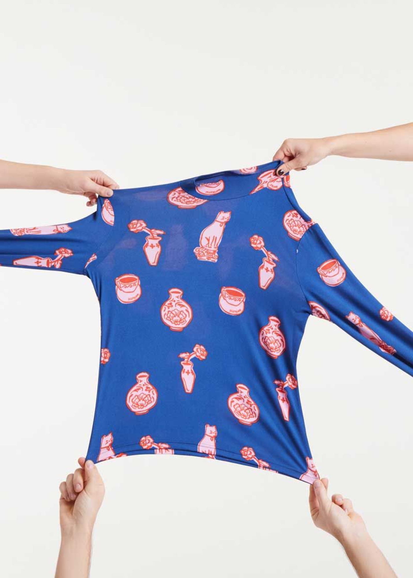 Compañia Fantastica - Cat Ceramics Long Sleeve Top