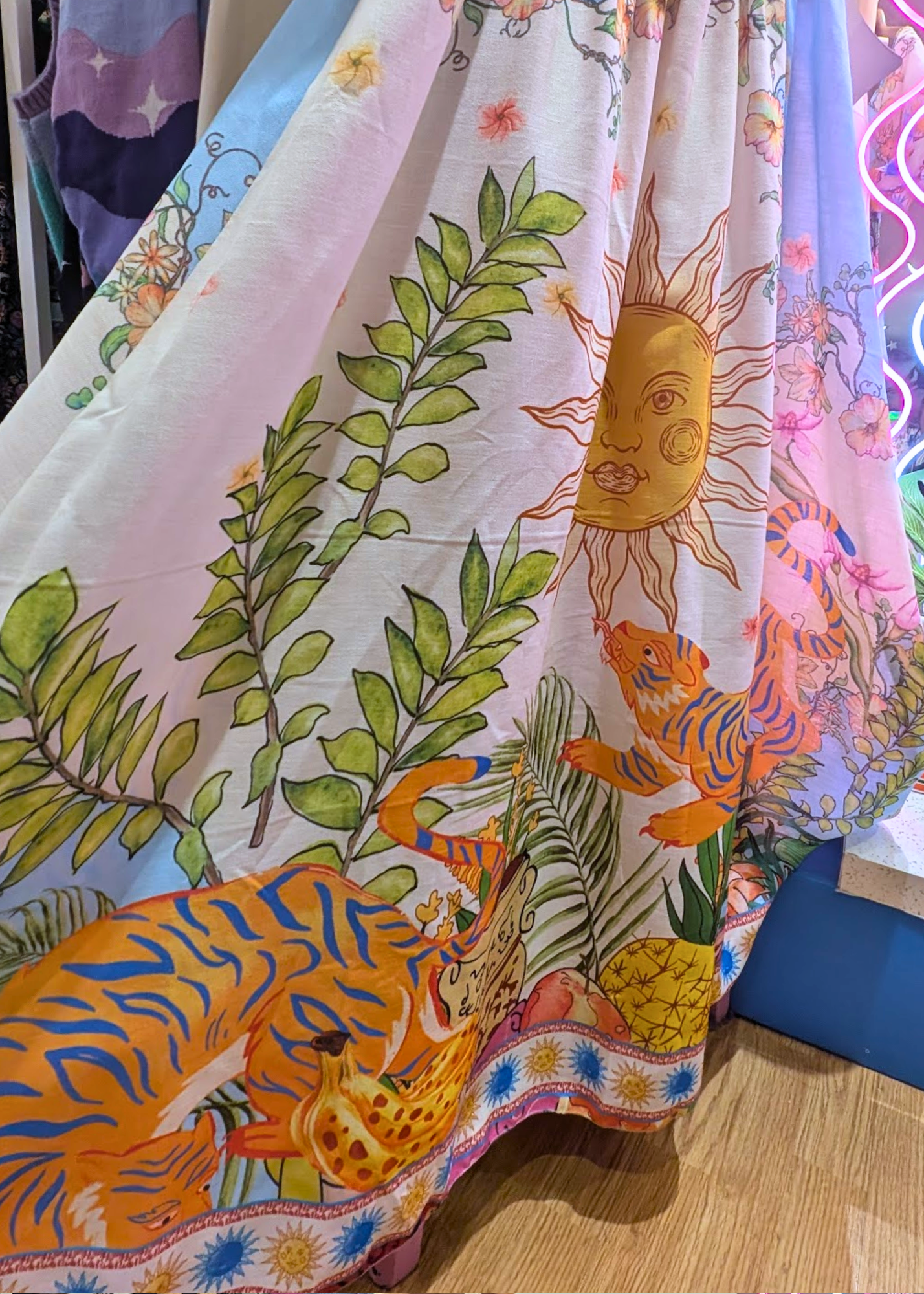 The Edit - Cosmic Sunshine & Tiger Maxi Sun Dress