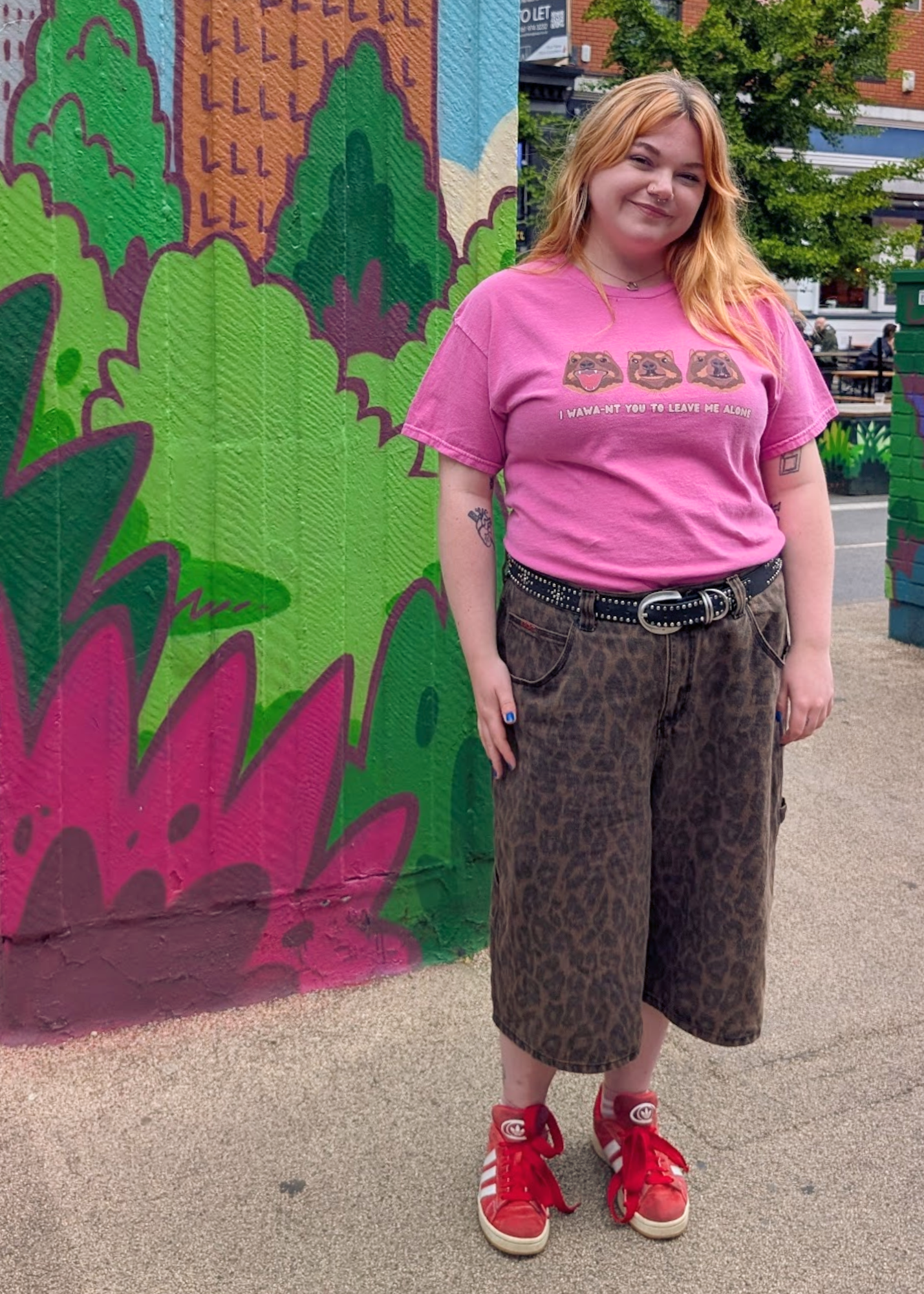 Home of Rainbows - Hyrax 'Leave Me Alone' Tee in Pink