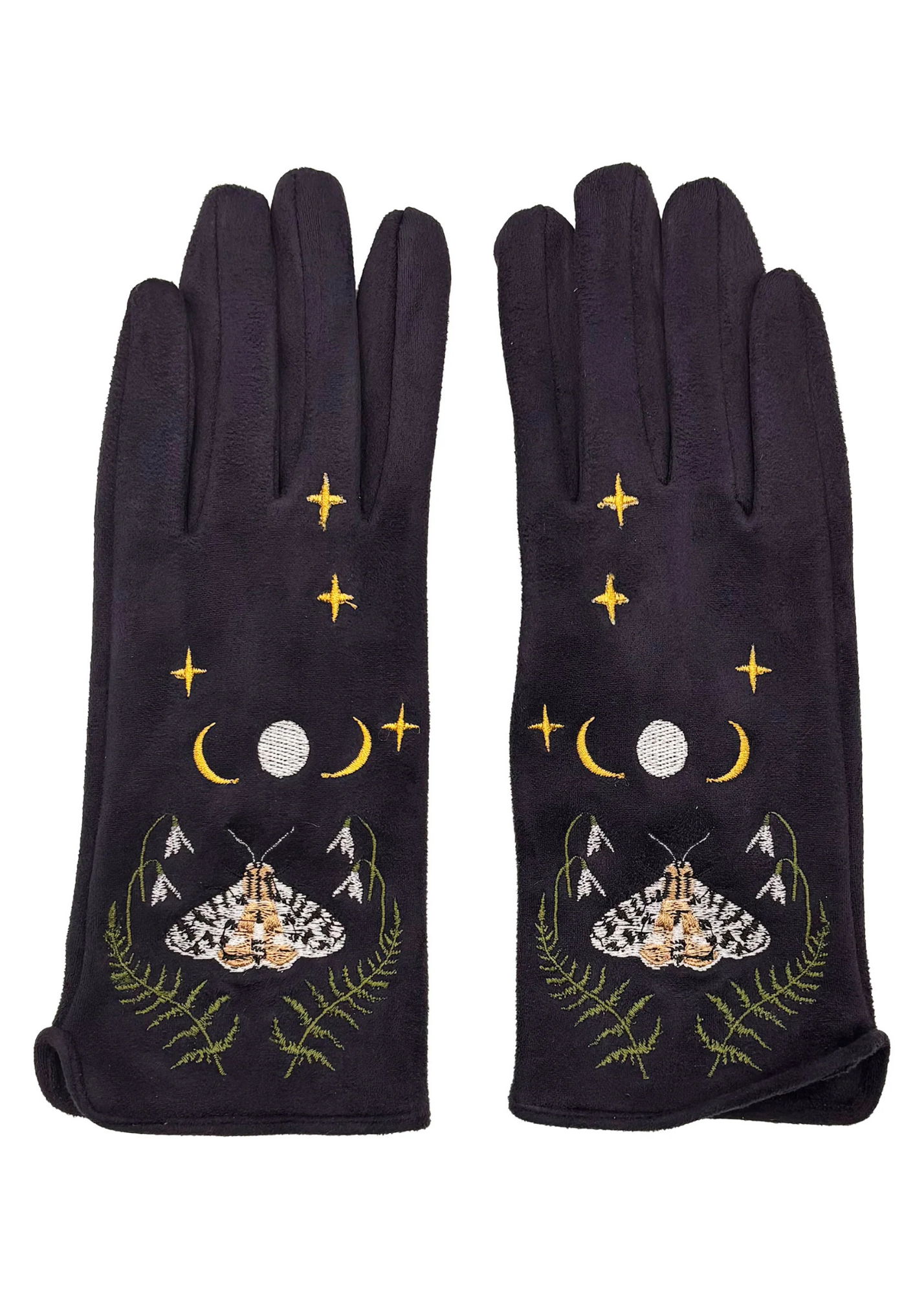 House of Disaster - Secret Garden Embroidered Moth Gloves