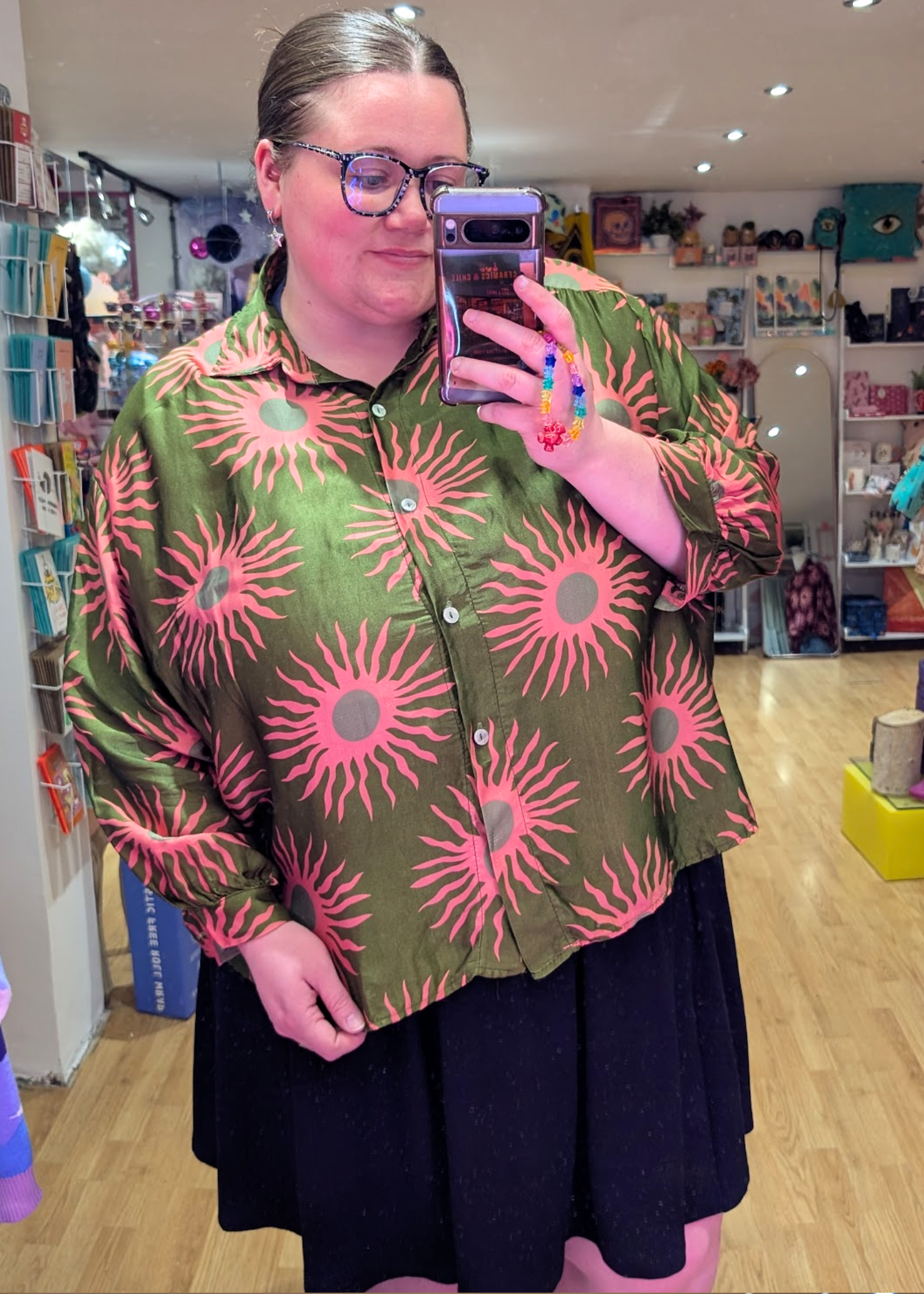 The Edit - Green and Pink Sun Shirt