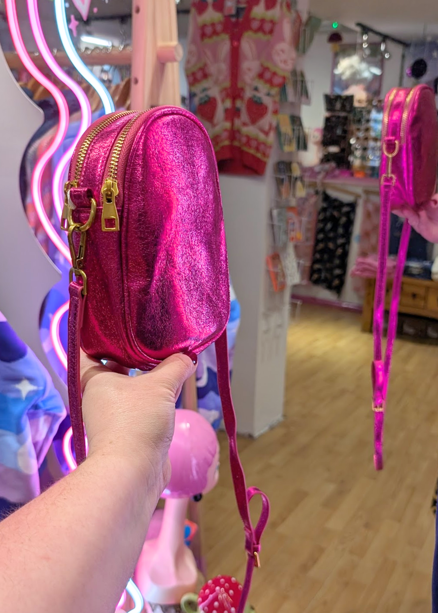 The Edit - Metallic Magenta Cross Body Mini Bag