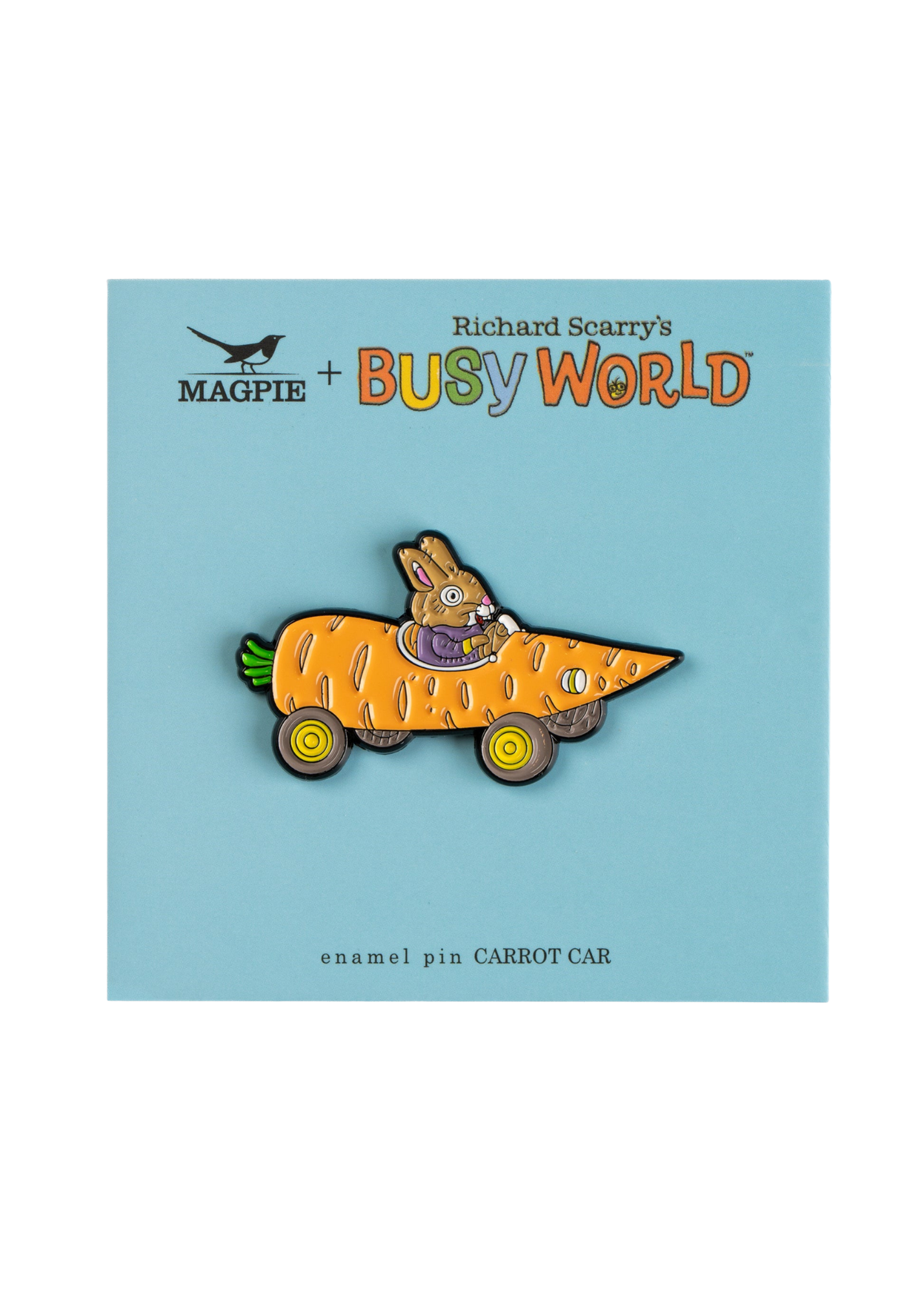 Magpie - Richard Scarry Carrot Car Enamel Pin