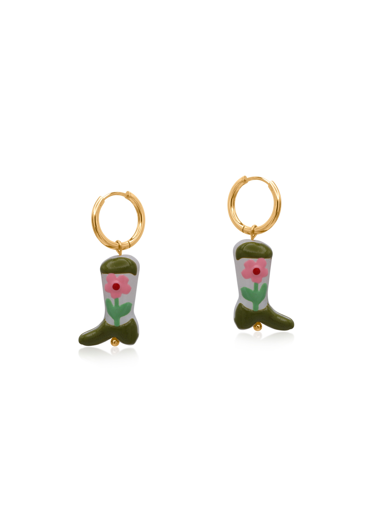 Big Metal London - Cowboy Boots Charm Earrings