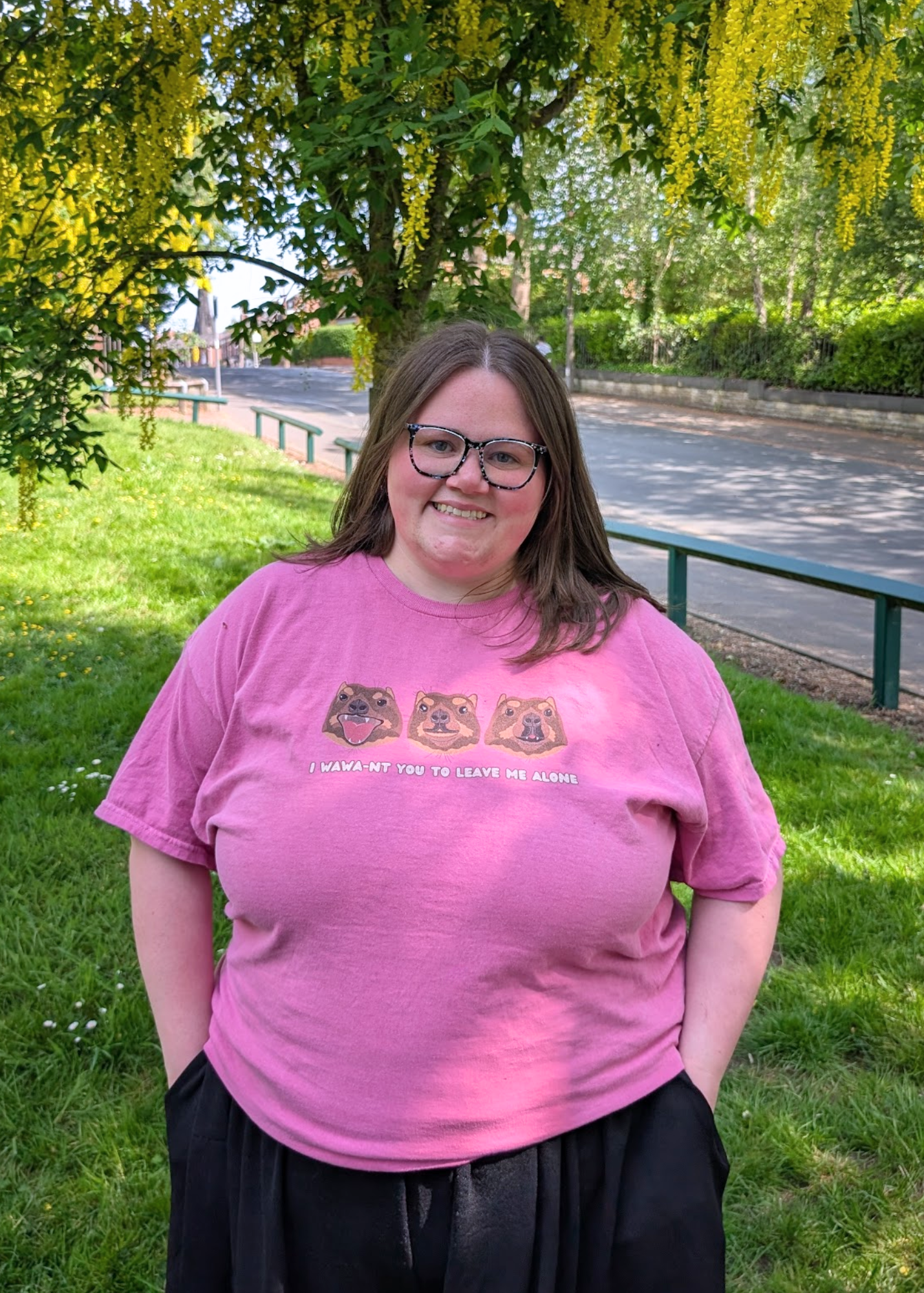 Home of Rainbows - Hyrax 'Leave Me Alone' Tee in Pink