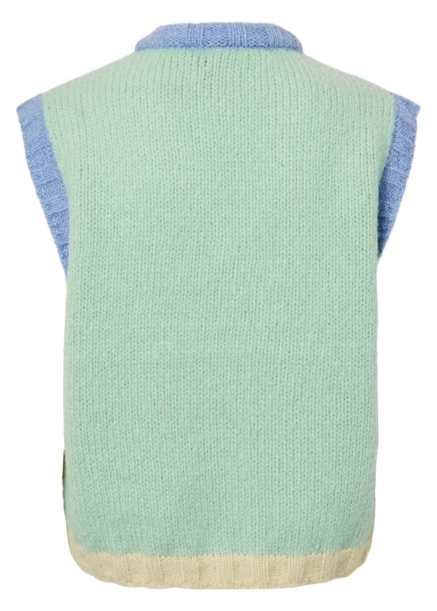 Pieces - Dog Pastel Colour Block Knit Vest