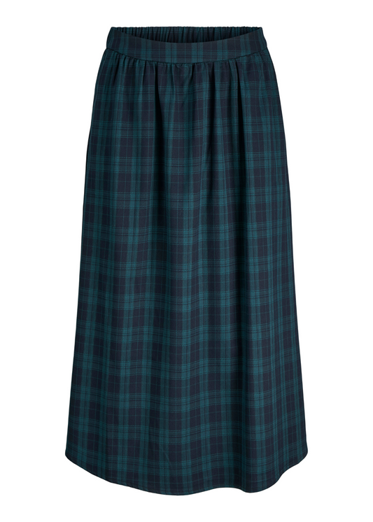 JJXX - Black Watch Style Tartan Checked Midi Skirt