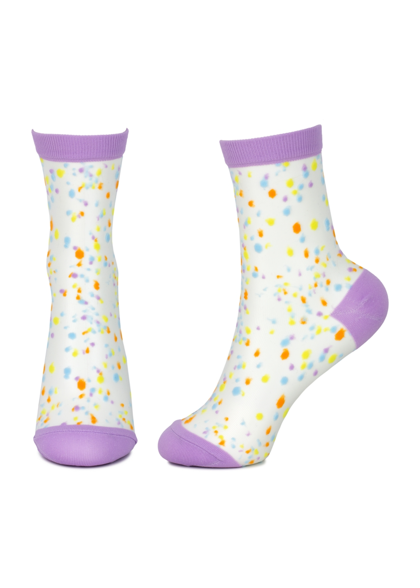 Joe Cool - Lilac Speckle Sheer Mesh Socks