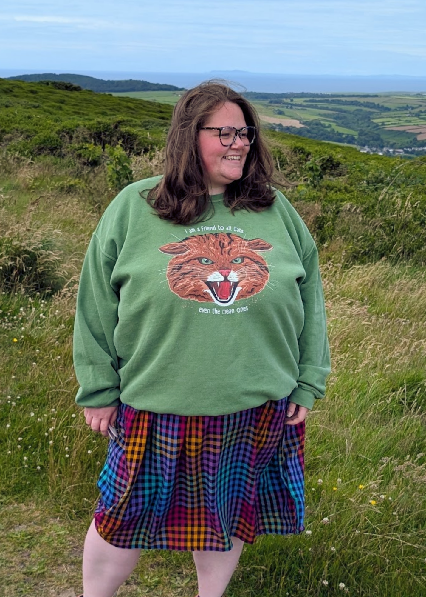 Home of Rainbows - "I'm A Friend To All Cats" Scottish Wildcat Sweater