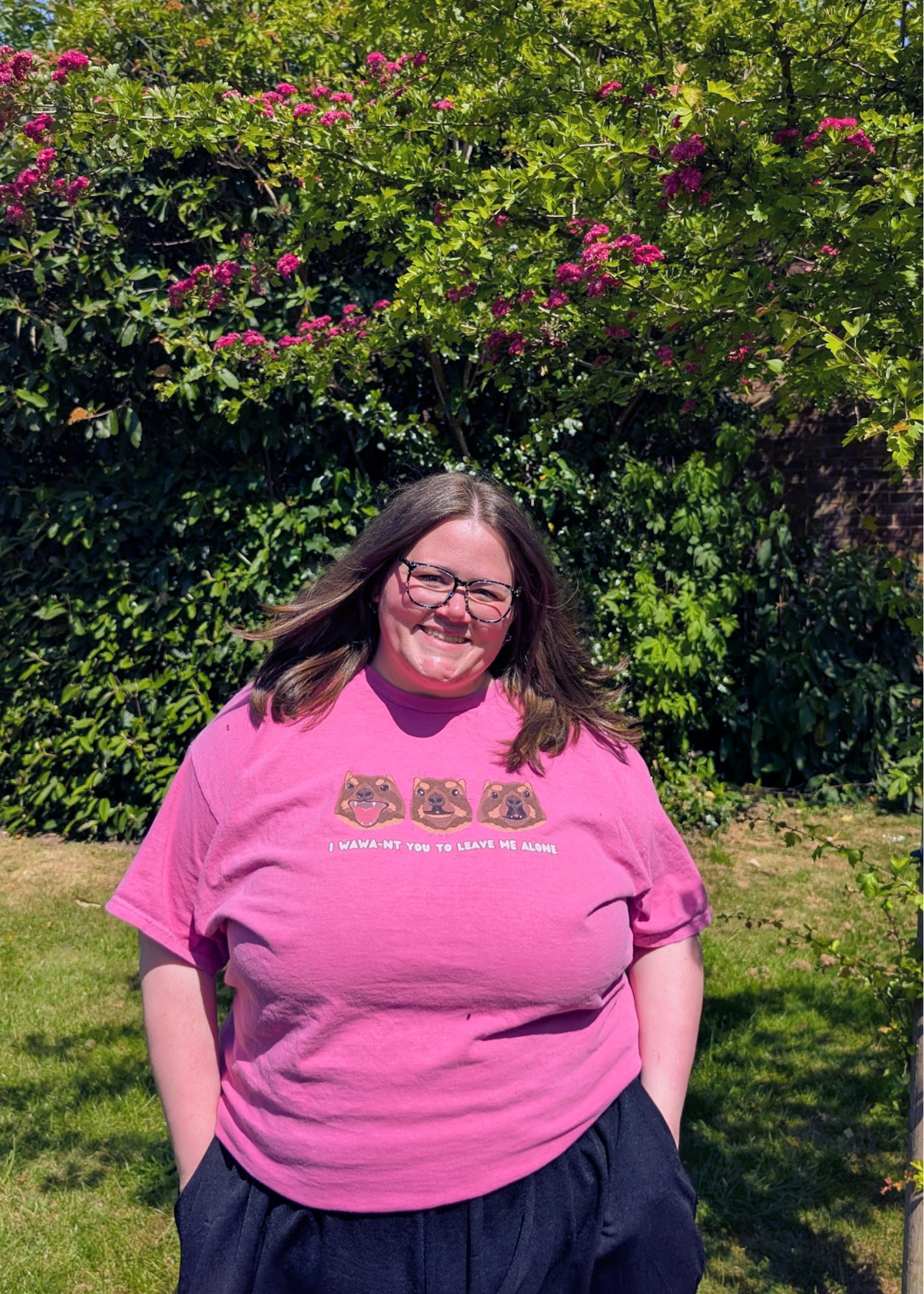 Home of Rainbows - Hyrax 'Leave Me Alone' Tee in Pink
