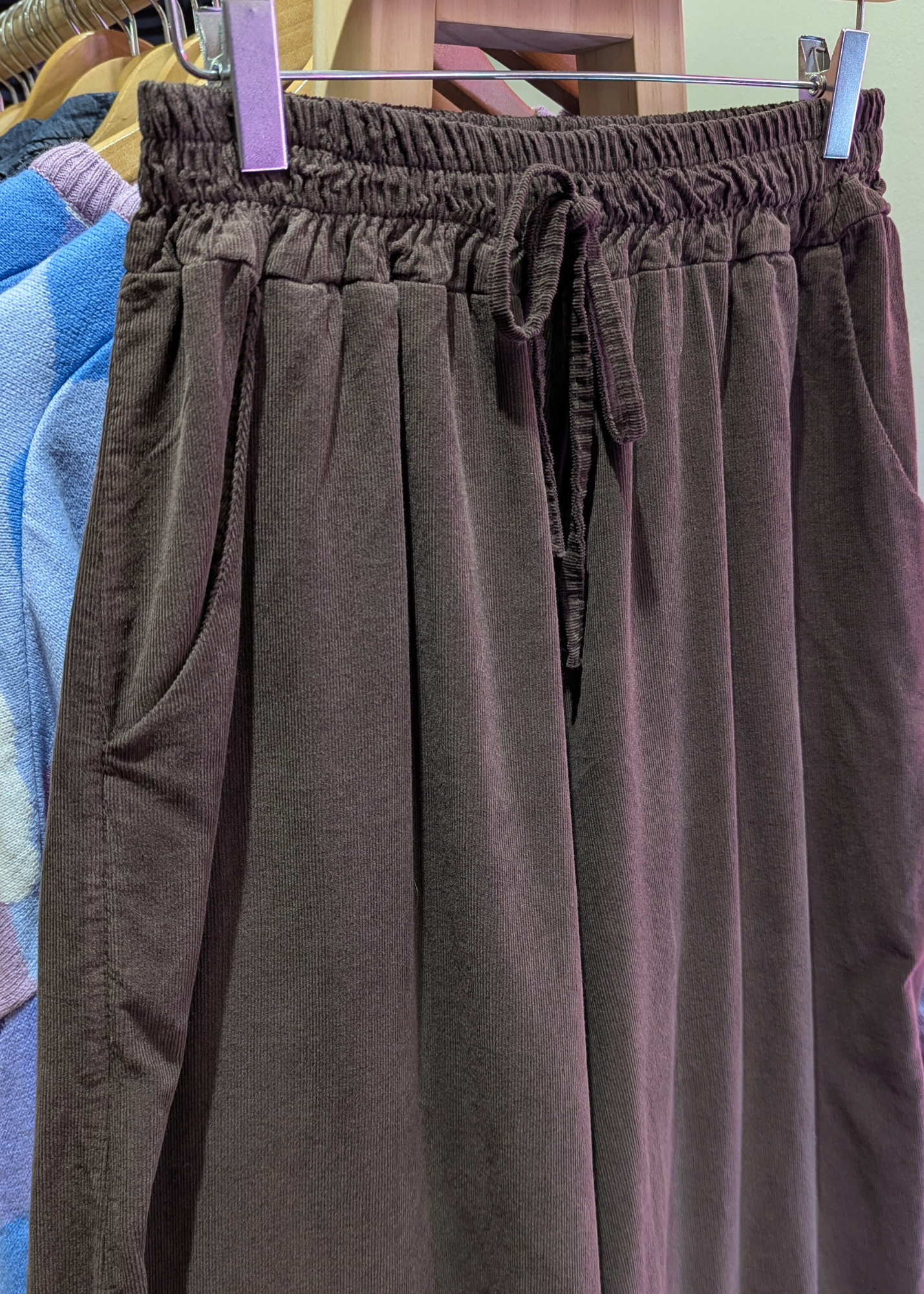 The Edit - Brown Corduroy Wide Leg Trousers
