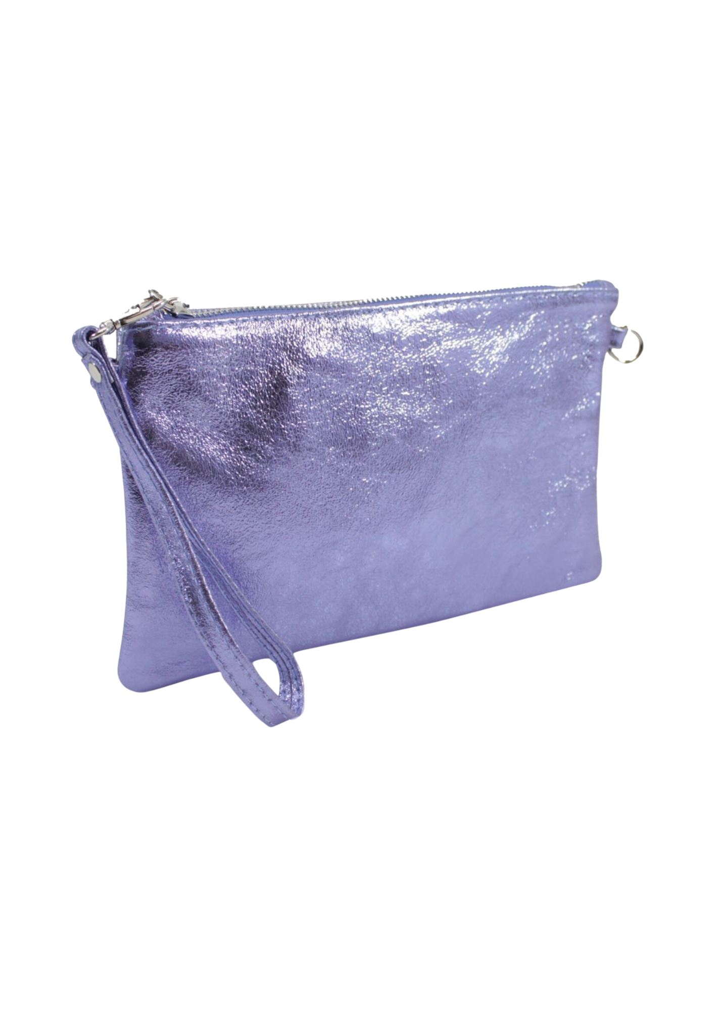 The Edit - Metallic Lilac Leather Shoulder Bag