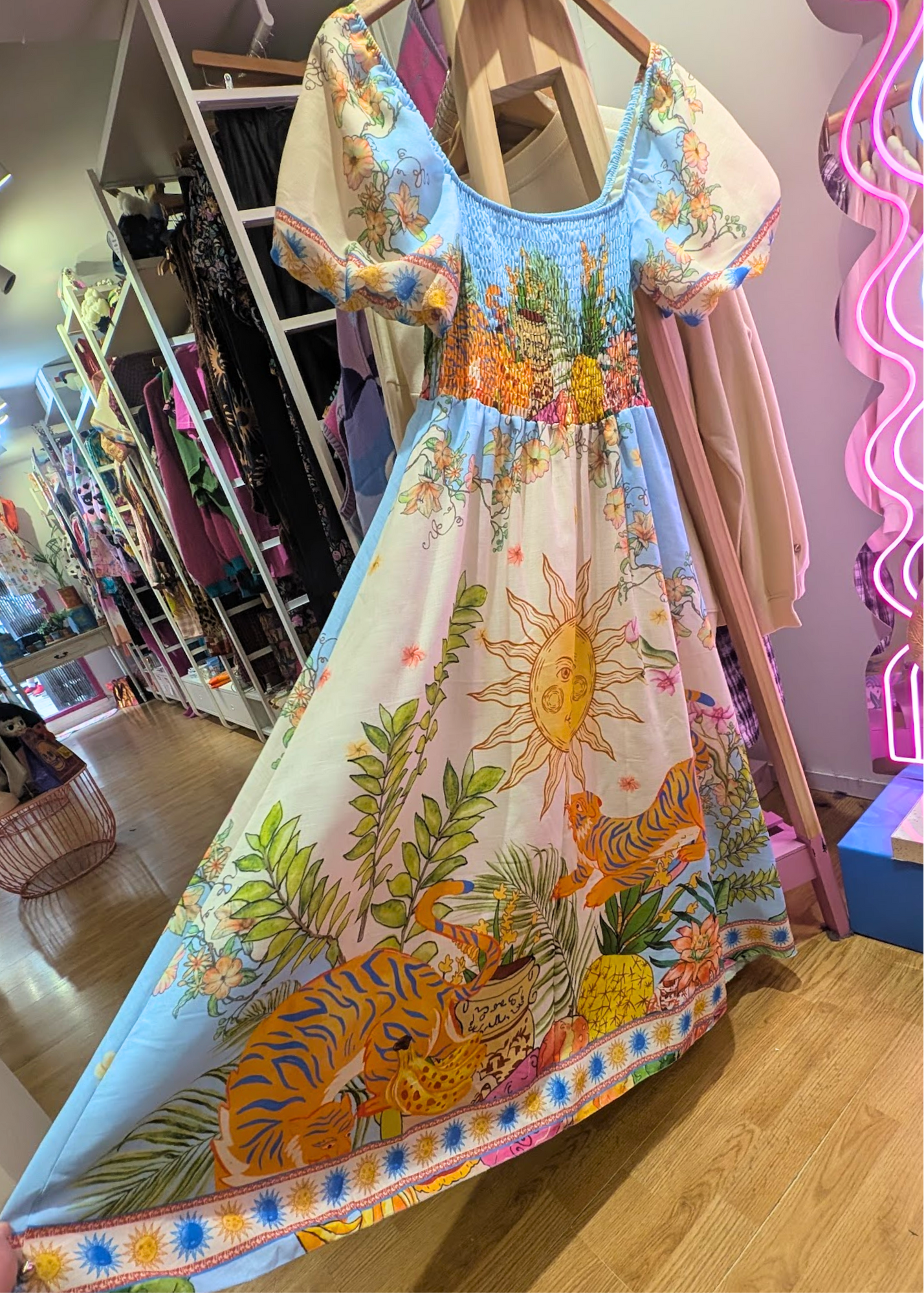 The Edit - Cosmic Sunshine & Tiger Maxi Sun Dress