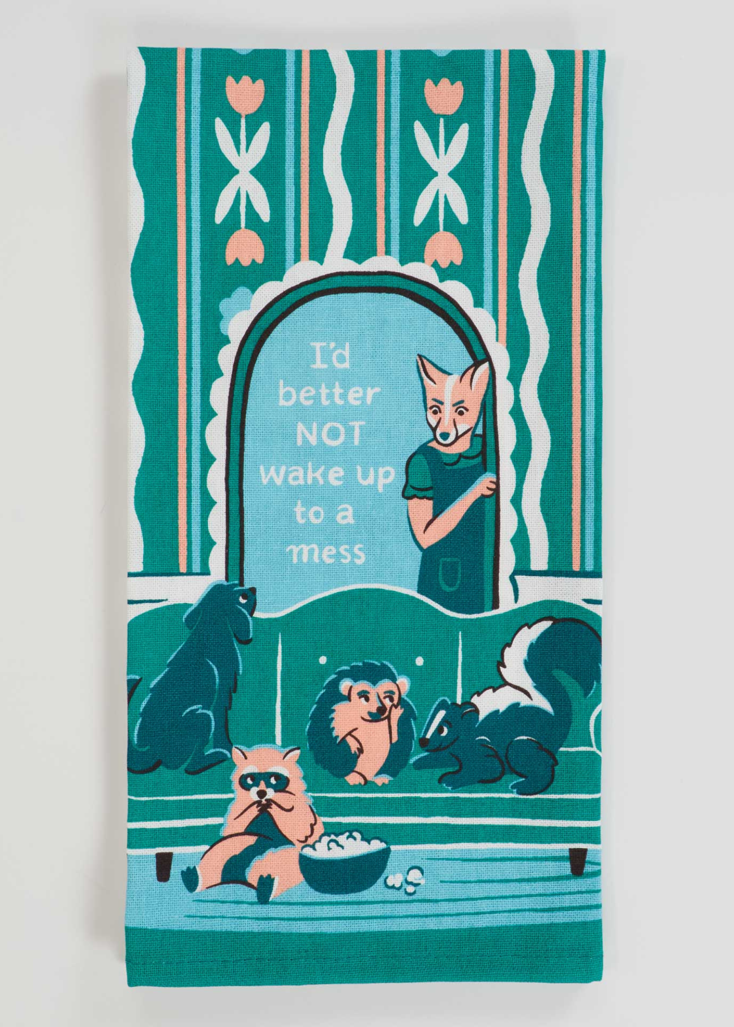 Blue Q - I’d Better Not Wake Up to a Mess Tea Towel