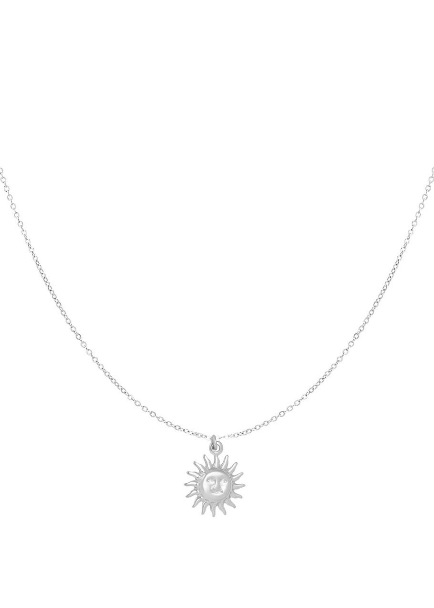 The Edit - Sun Necklace in Silver