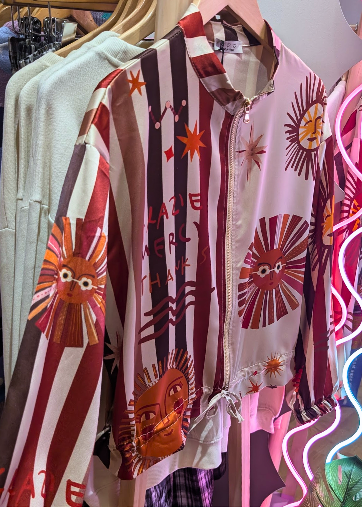 The Edit - Happy Sunshine Zip-up Silky Jacket