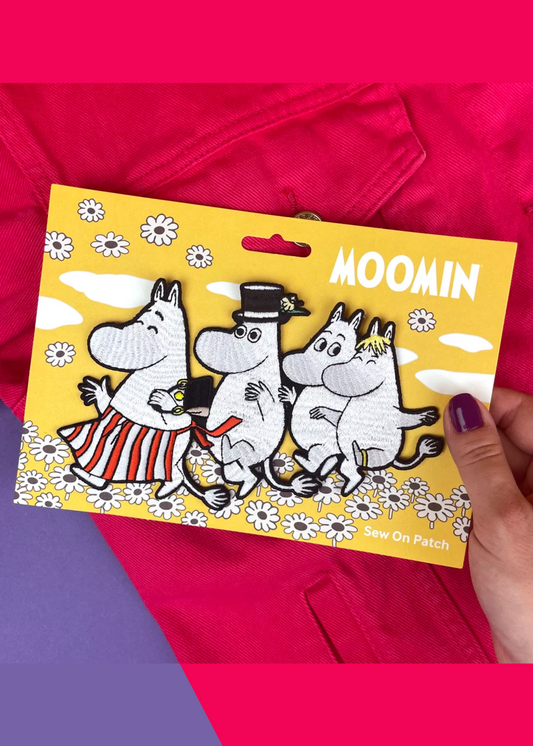 Moomin - XL Moomin Family Sew-on Embroidered Patch