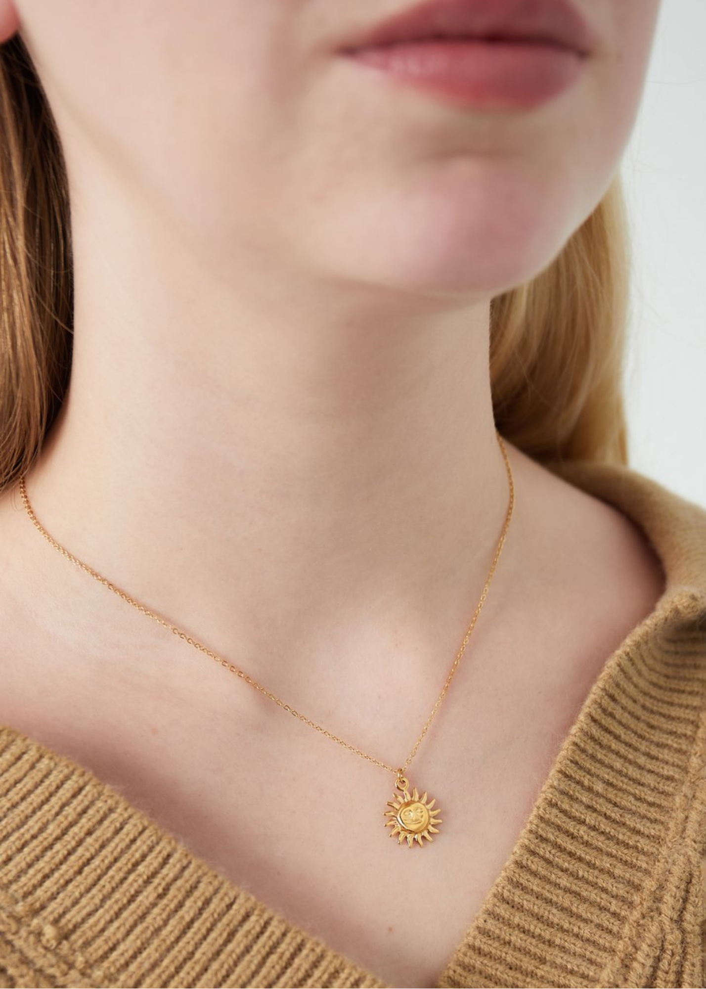 The Edit - Sun Necklace in Silver