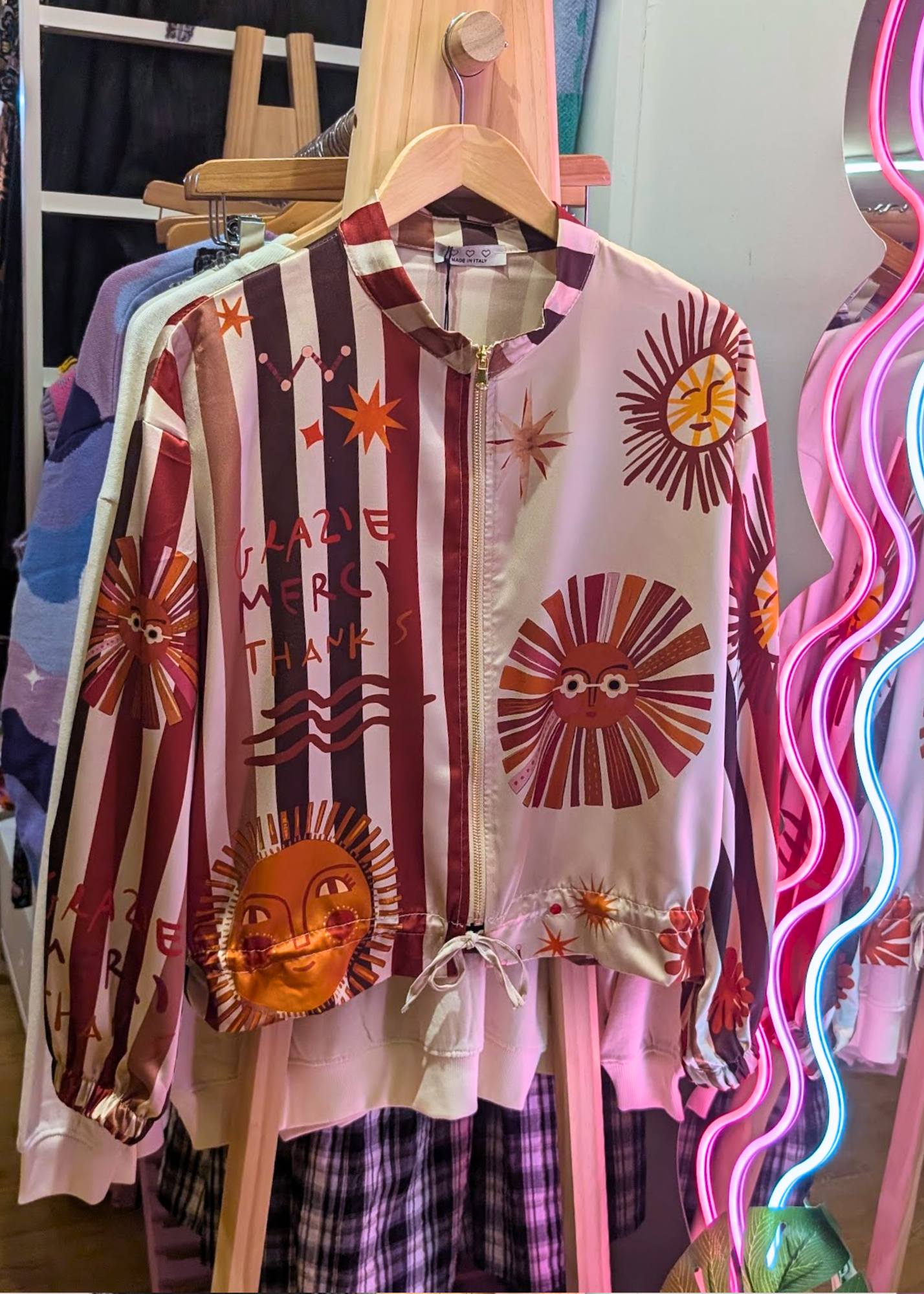 The Edit - Happy Sunshine Zip-up Silky Jacket
