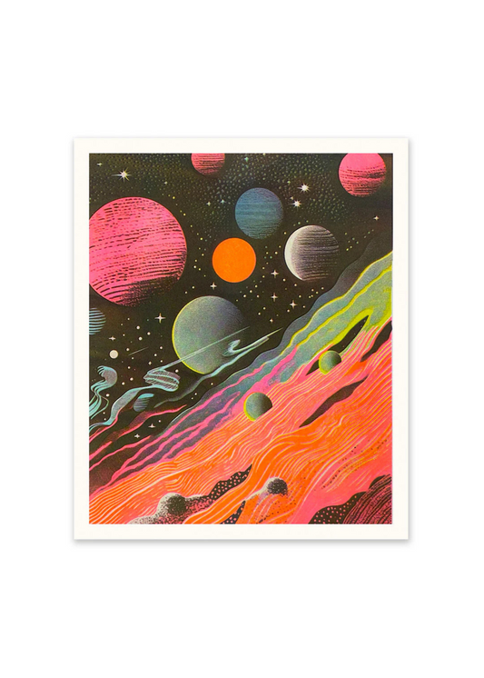 Ohh Deer -  Retro Space Riso Print