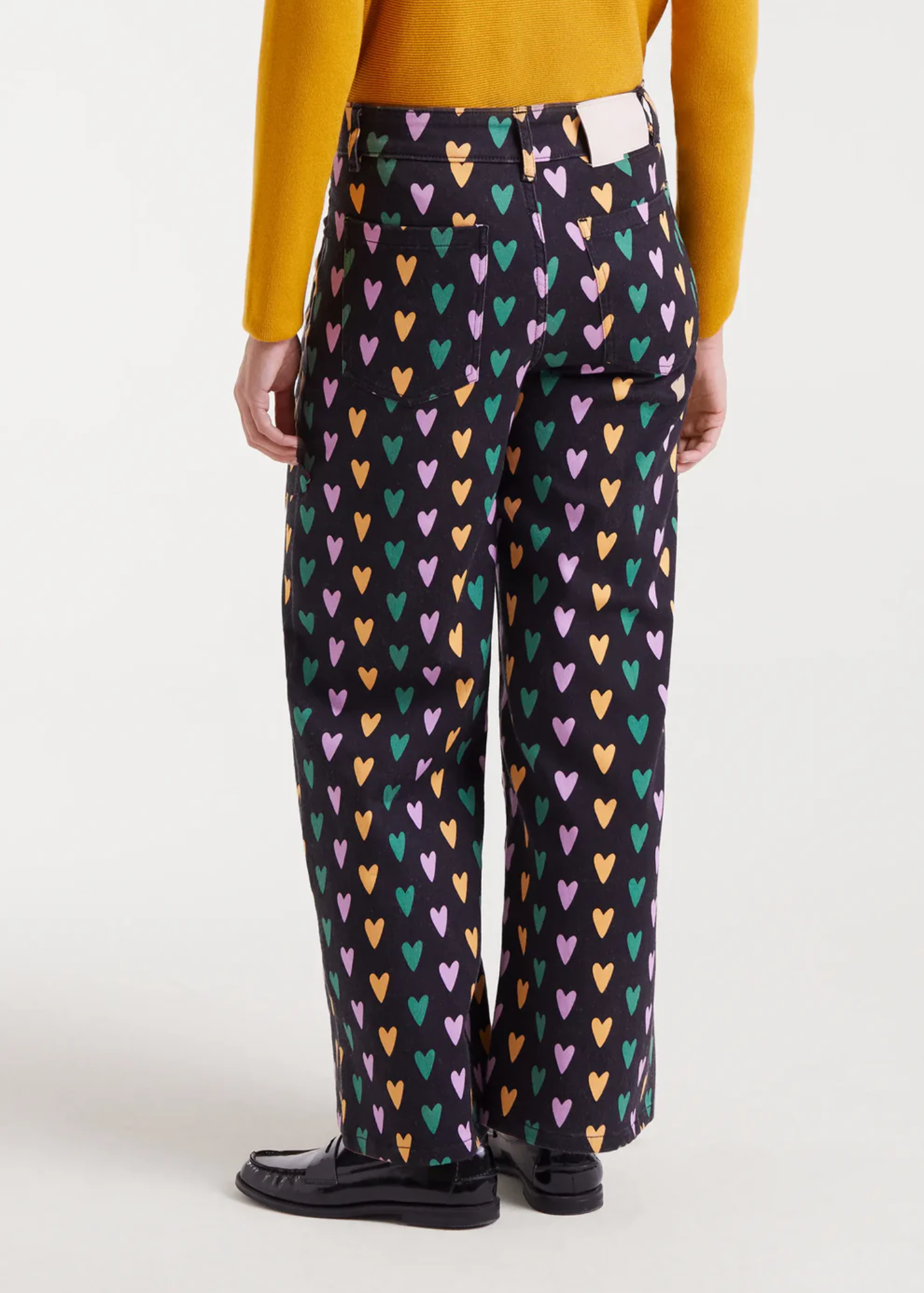 Compañia Fantastica - Pastel Heart Stretch Denim Jeans