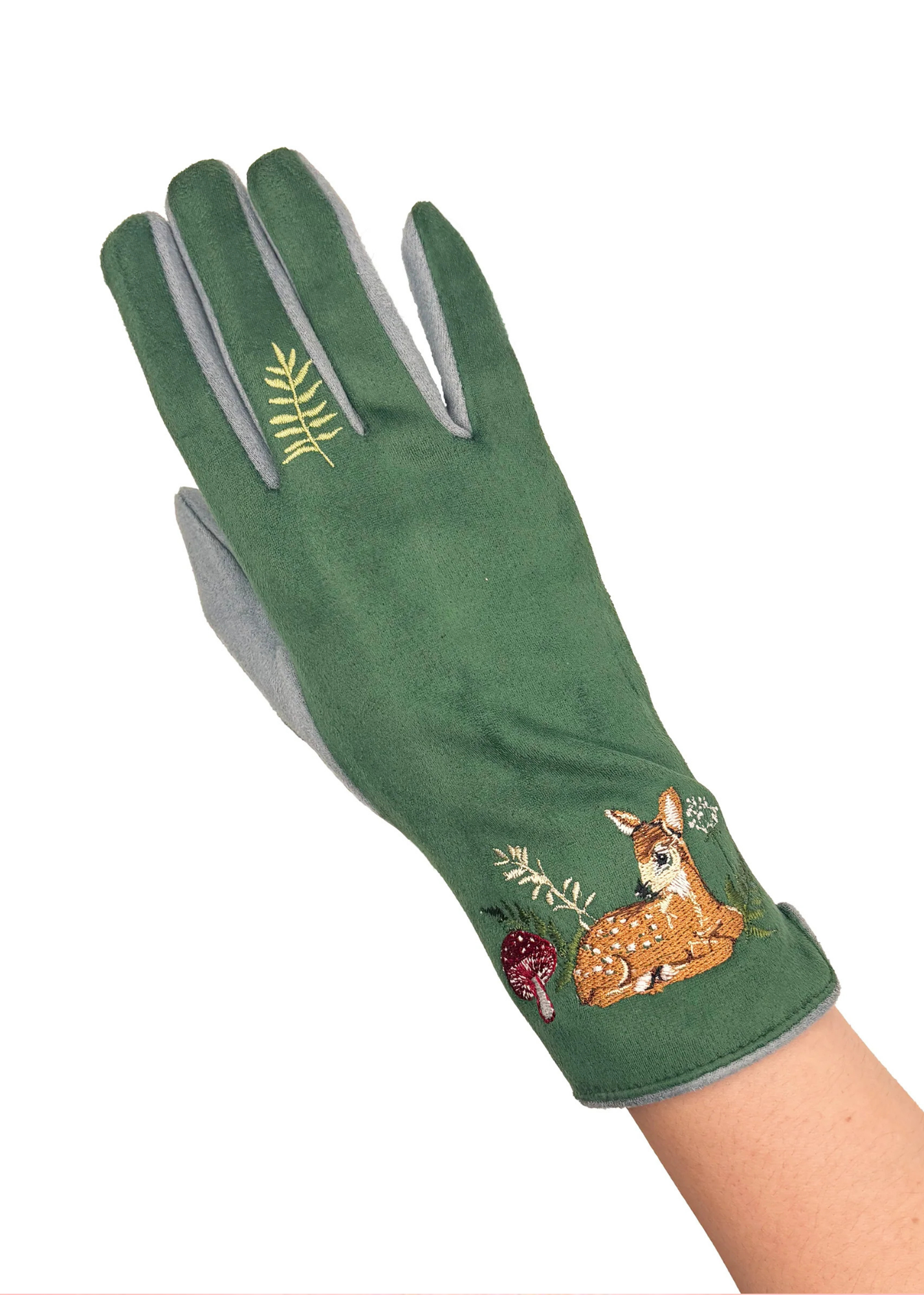 House of Disaster - Secret Garden Embroidered Deer Gloves
