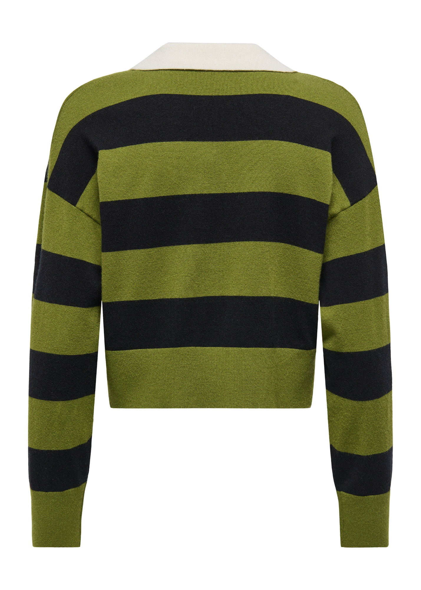 Only - Moss Green and Black Stripe Polo Jumper