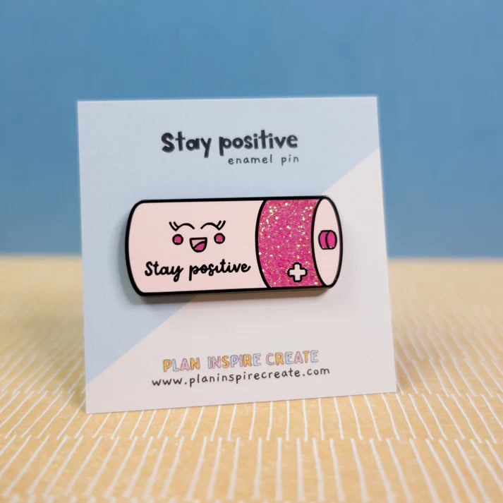 Sunshine Lane - Stay Positive Enamel Pin