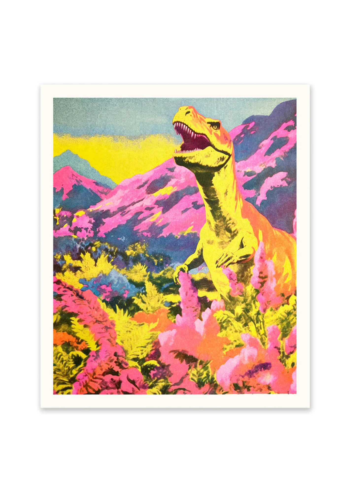 Ohh Deer -  Midcentury T-Rex Dinosaur Riso Print