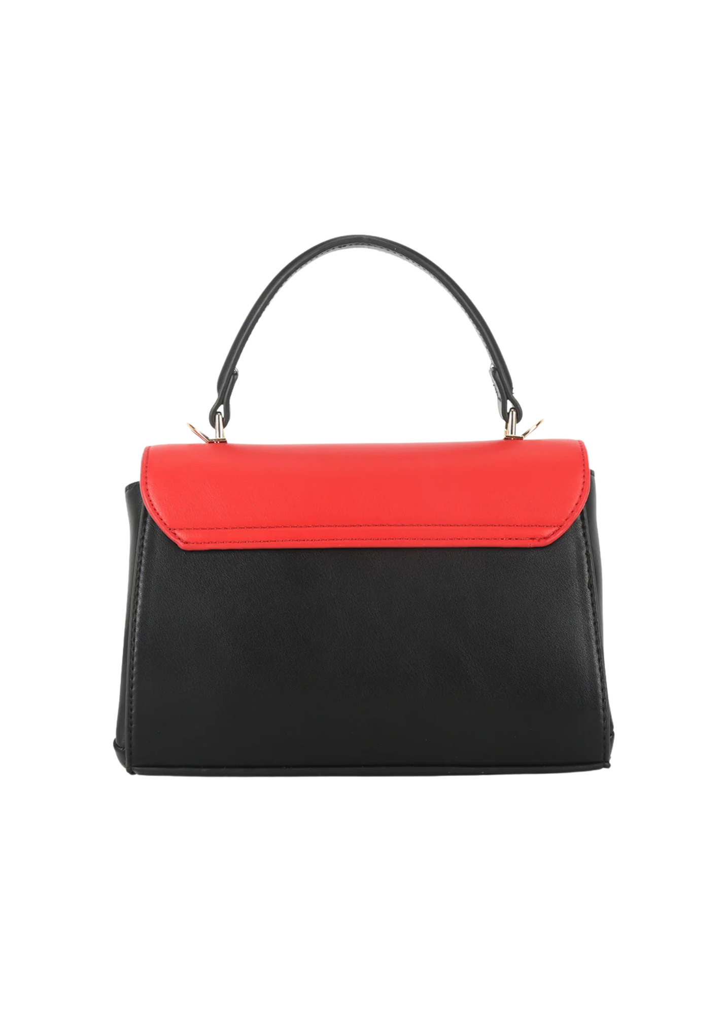 The Edit - Red, Black and White Colour Block Envelope Satchel Bag