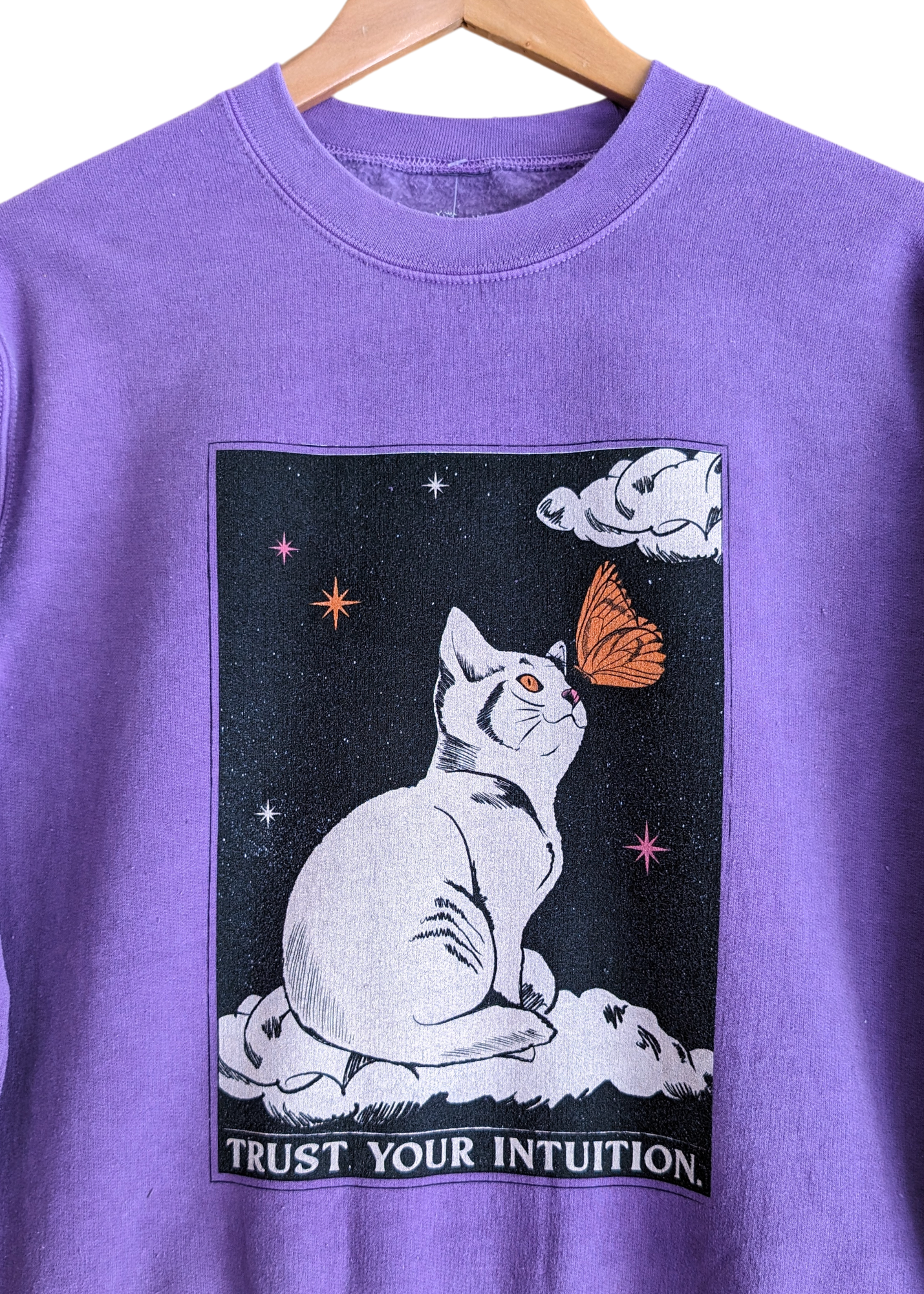Daisy Street - Violet Trust Your Intuition Cat Sweater