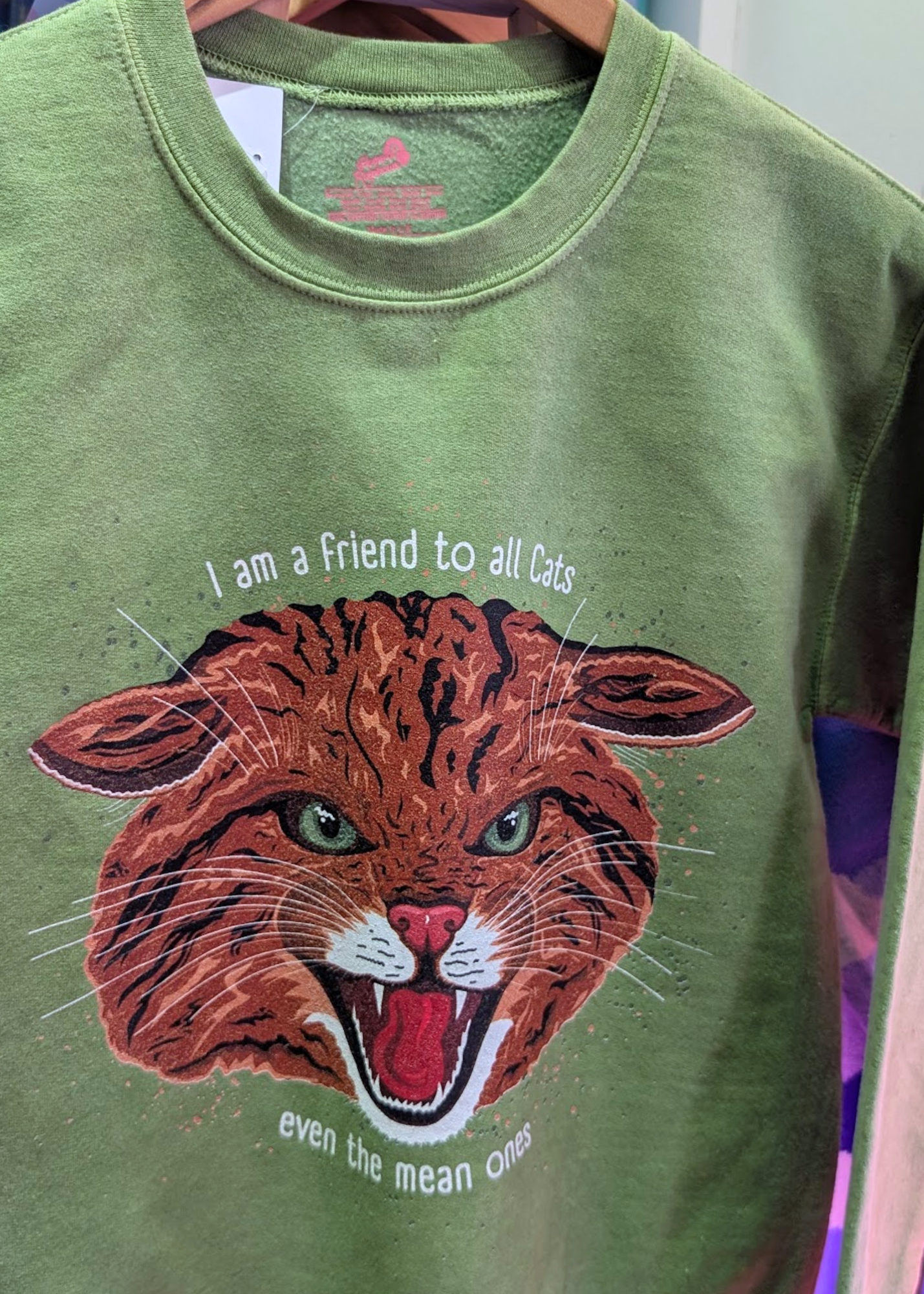Home of Rainbows - "I'm A Friend To All Cats" Scottish Wildcat Sweater