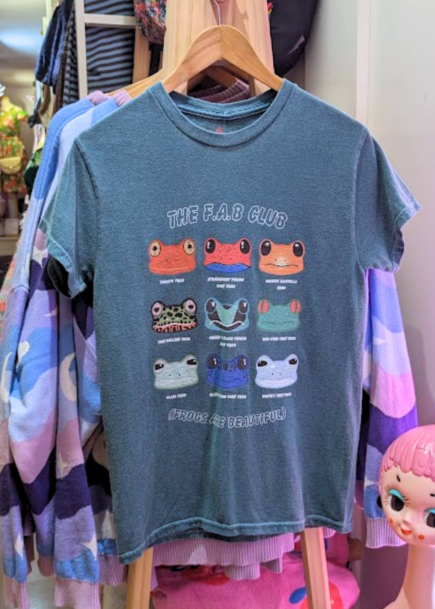 Home of Rainbows - Frogs Are Beautiful Tee in Teal