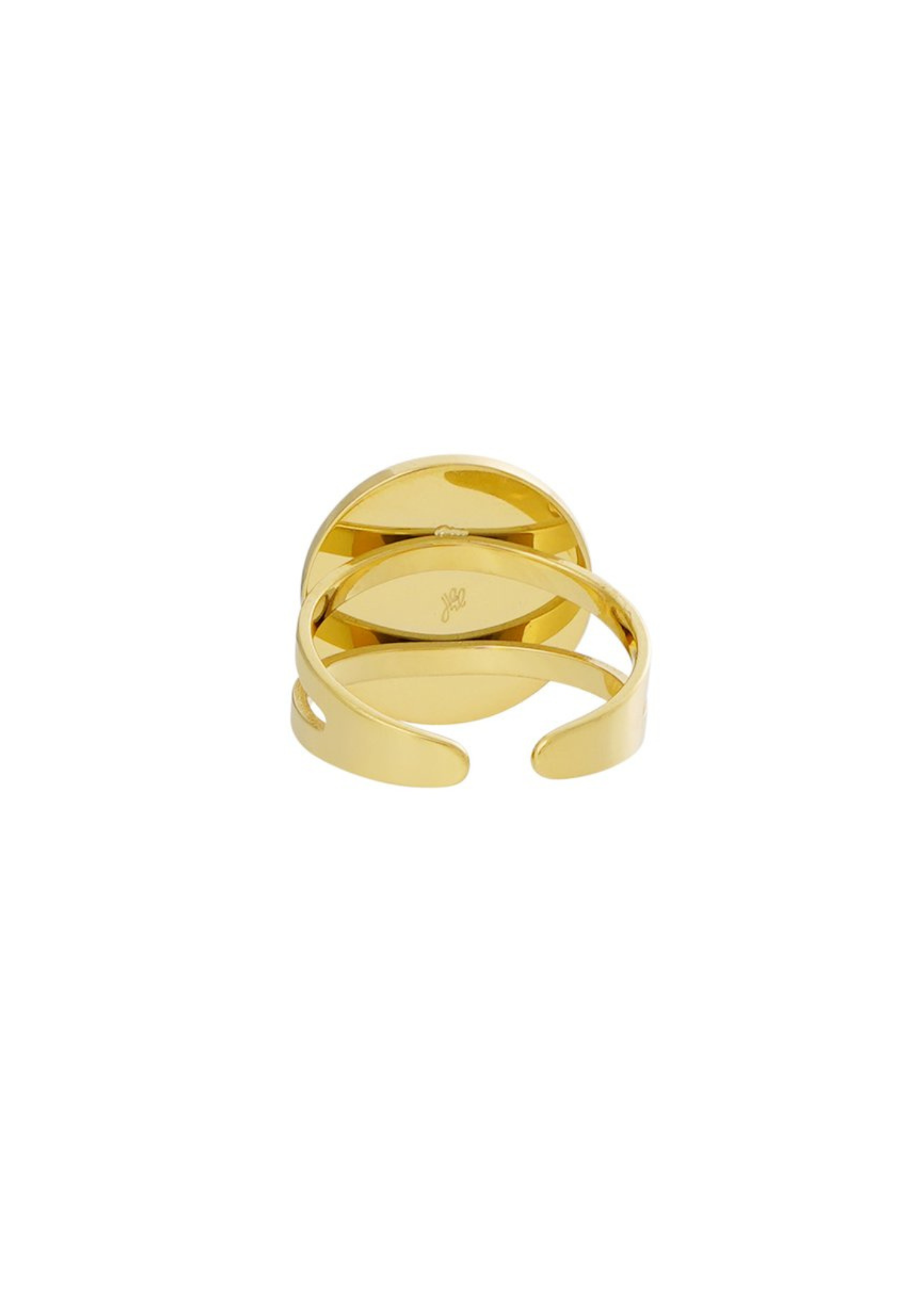 The Edit - Round Goldstone Ring with Sun Detail