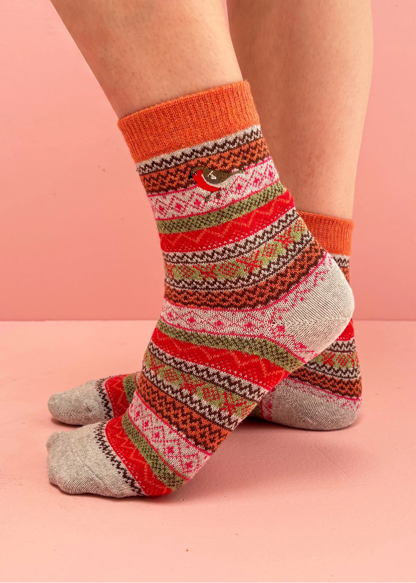 House of Disaster - Secret Garden Robin Fair Isle Socks
